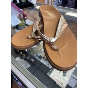 Vionic Orthaheel Palm Catalina Metallic Gold Silver Rose Gold Sandals 7M (C20)